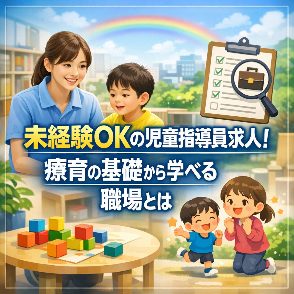未経験OKの児童指導員求人！療育の基礎から学べる職場とは